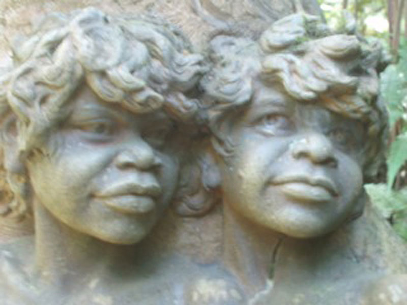 William Ricketts Aborigines Boys Terracotta Skulpturen